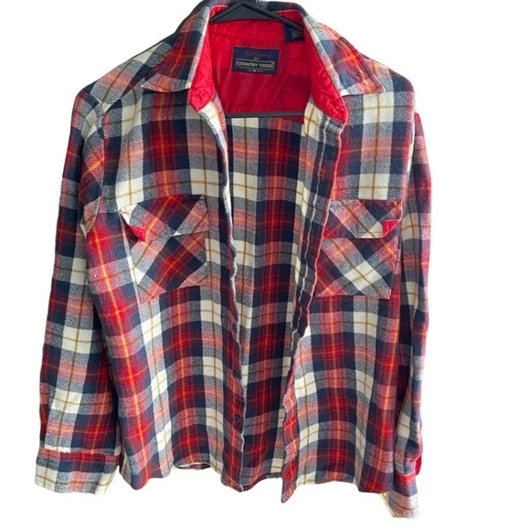 SPORTWEAR by Country Touch Plaid Front Buttons Closure Size M - Picture 2 of 10